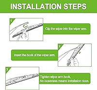 Vista 35 de PARRATI® 12 Inch Rear Wiper Blade Replacement for 2001-2012 2019-2023 Toyota RAV4 2001-2019 Highlander/2011-2024 Dodge Durango 2009-2022