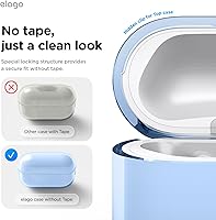 Vista 7 de elago Funda transparente compatible con AirPods Pro 3 Funda transparente - Cordón incluido, correa incluida, reducción de amarilleo, a prueba