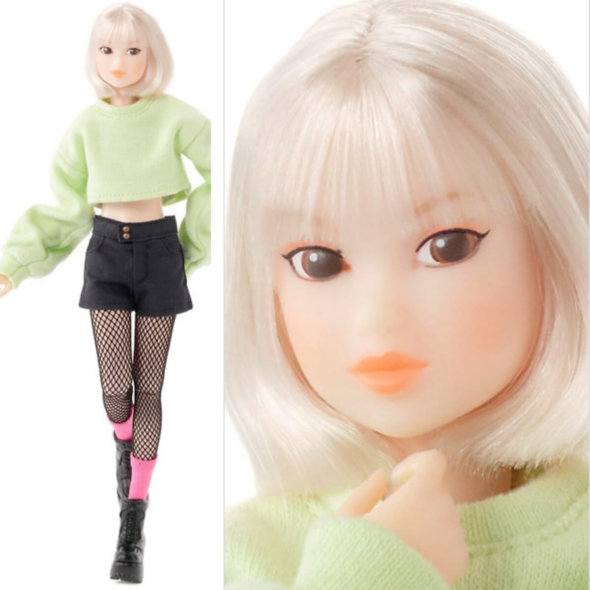 Amazon.co.jp: momokodoll注意ヘッドのみ「girl pop lime cat」モモコ