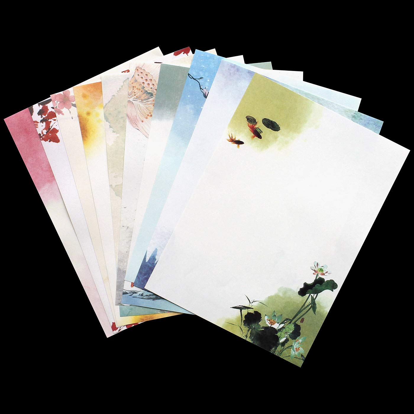 20 envelopes Country Life 40 Sheets Decorative Letter Writing Paper Set