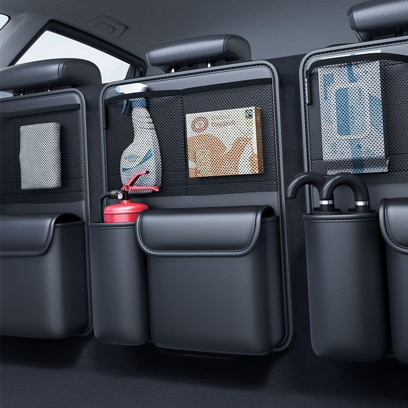 Organizador Maletero para Land Rover Range Rover Sport III 2025 2024 2023 2022, Piel Bolsa de Almacenamiento Suspendida Asiento Trasero Orden de Coche Accesorios Interior Contenedor,2pcs