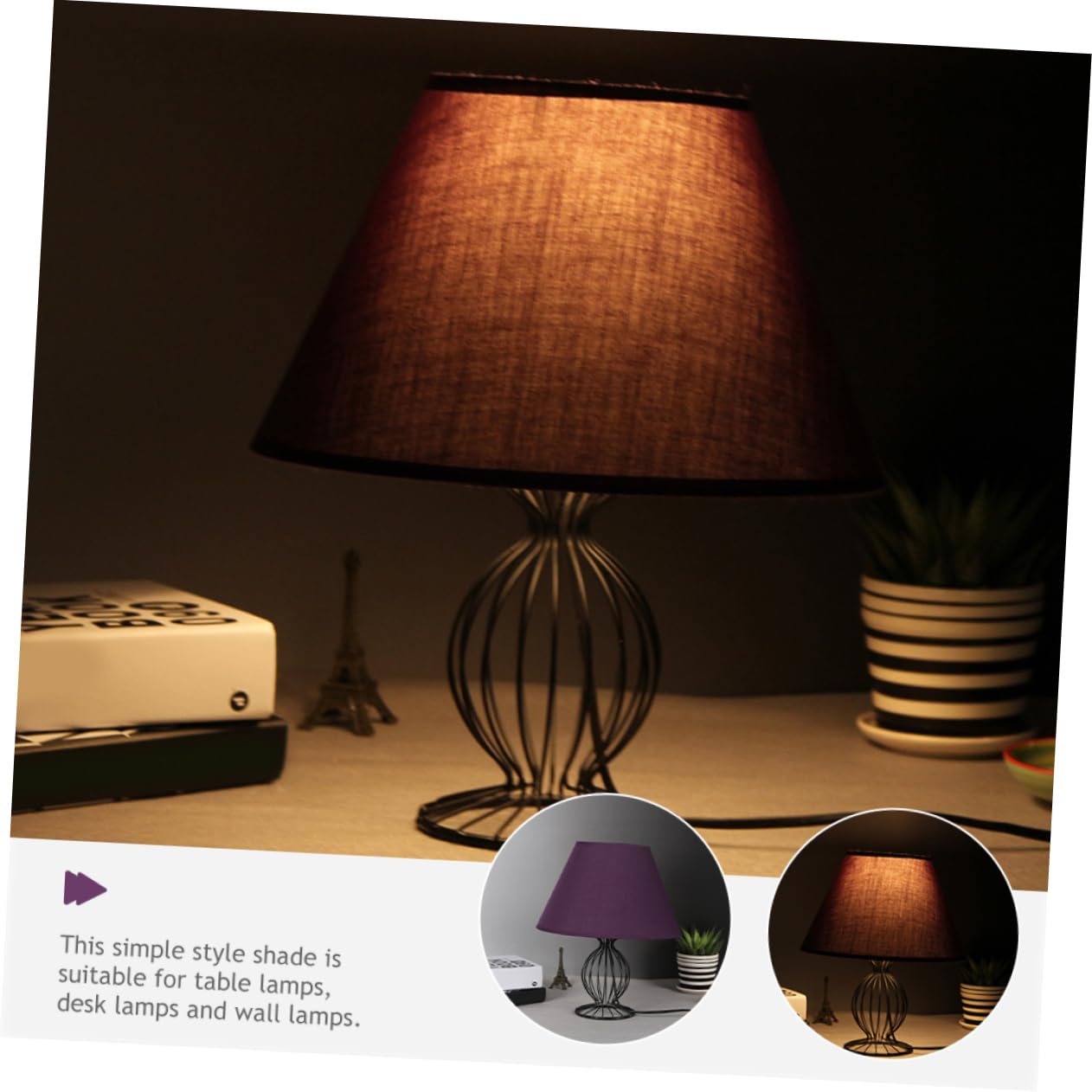 Alipis Abat-jour Vintage En Métal Pour Lampe De Table Et