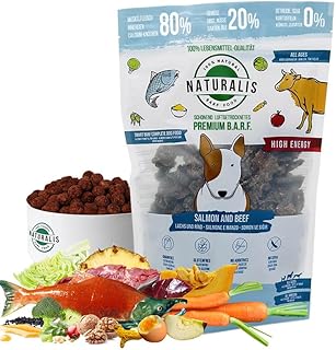 Naturalis Smart 80 Salmon Beef High Energy Dry Barf Dog Food 100% Natural Food Quality 500 g product image
