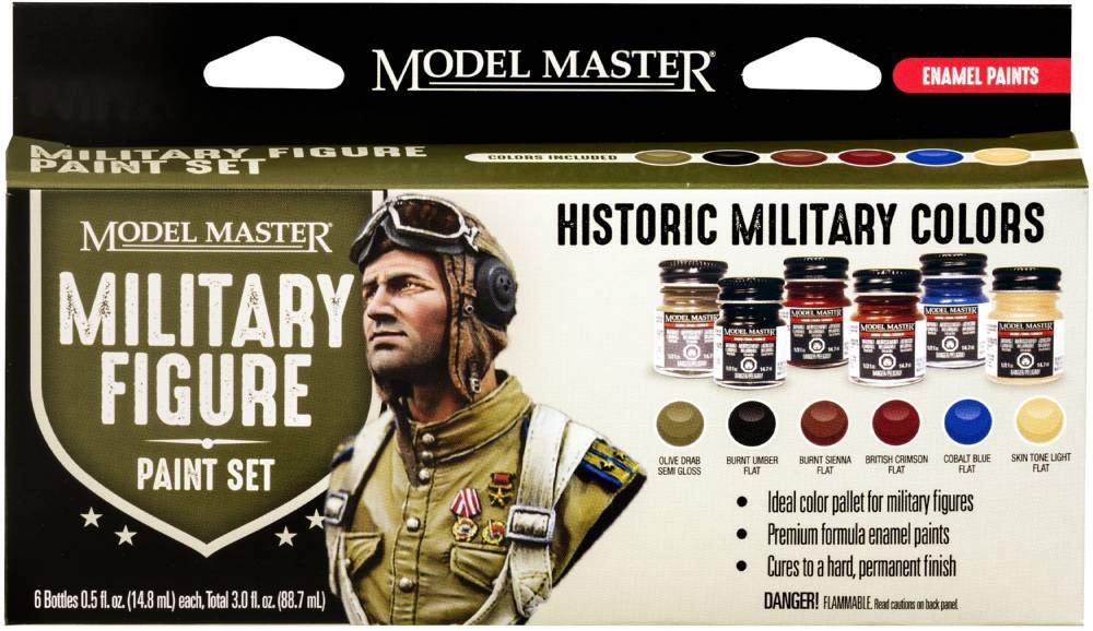 Testors Model Master Theme Paint Set 6/Pkg-Military Figure Colors