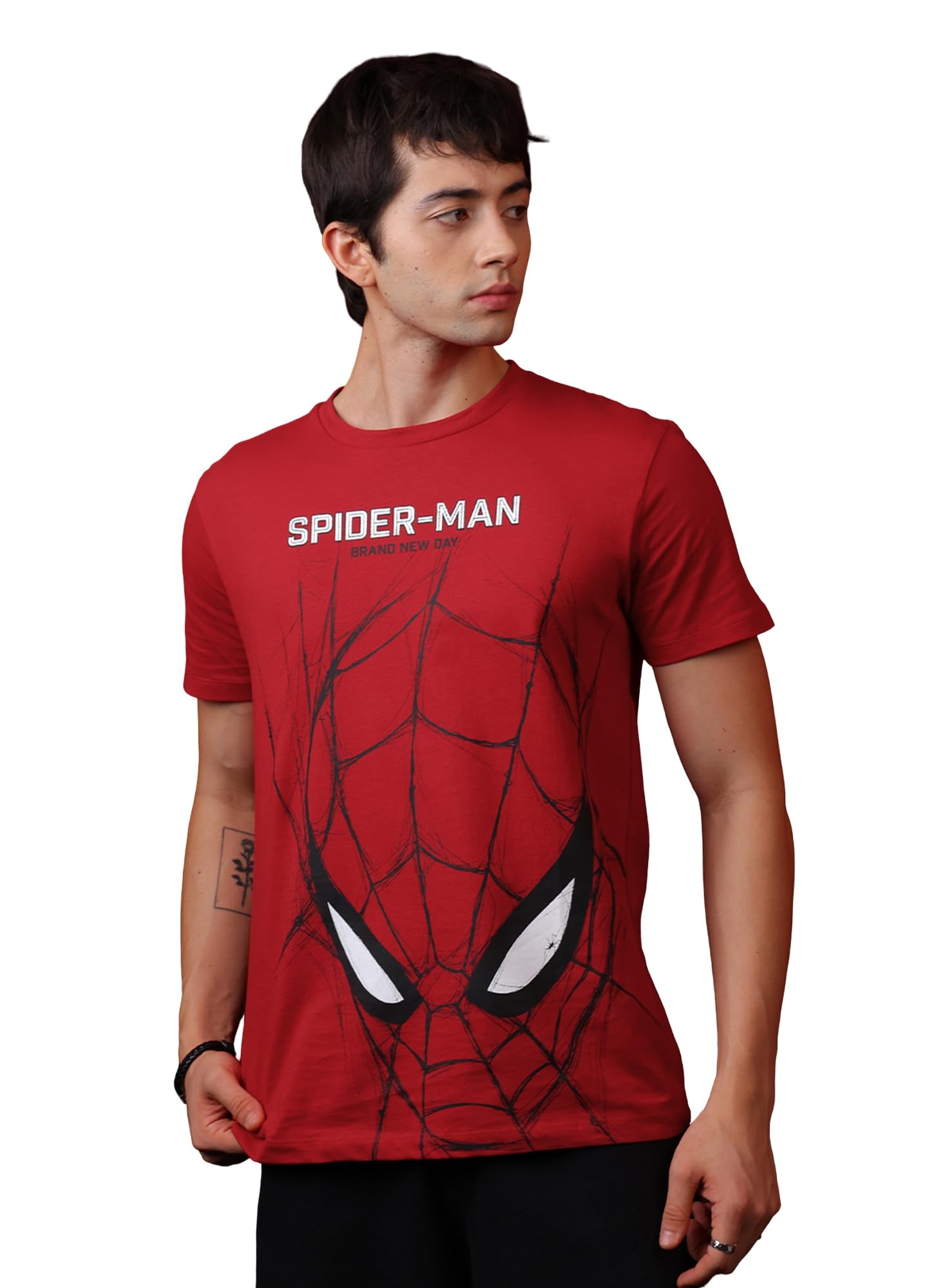 free authority Official Marvel Spider-Man Brand New Day Graphic Printed Men's Regular Fit T-Shirt Pure Cotton Crew Neck Casual Summer Tee-picture-49