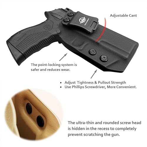 Miniatura 4 de Funda Taurus PT809 IWB Kydex de ajuste personalizado Taurus PT809PT840PT845 0354in 4 Pistola de barril interior de la cintura - Adj retención de