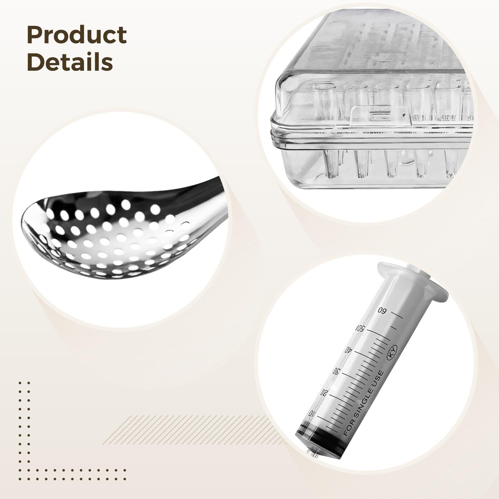 Kit de gastronomie moléculaire à 96 trous avec cuillère de sphérification, machine de fabrication de boba pour cuisine, restaurant, magasin de desserts, magasin de boissons Kit de gastronomie moléculaire à 96 trous avec cuillère de sphérification, machine de fabrication de boba pour cuisine, restaurant, magasin de desserts, magasin de boissons