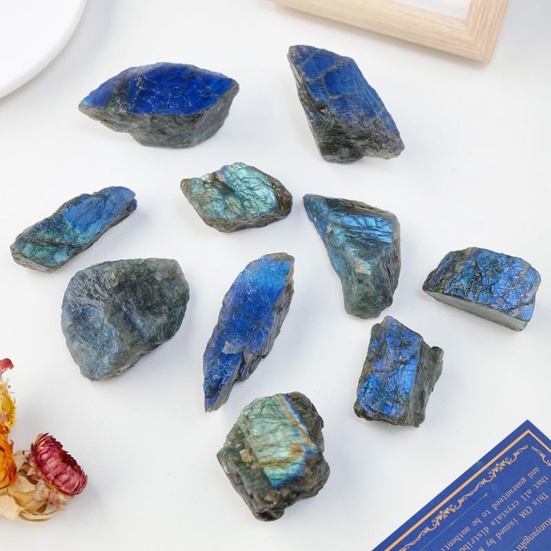 Namzi 100g Natural Crystal raw Stone 2-8cm Blue Moonstone raw Stone Aromatherapy Stone Expansion Stone Home Decoration Ornament