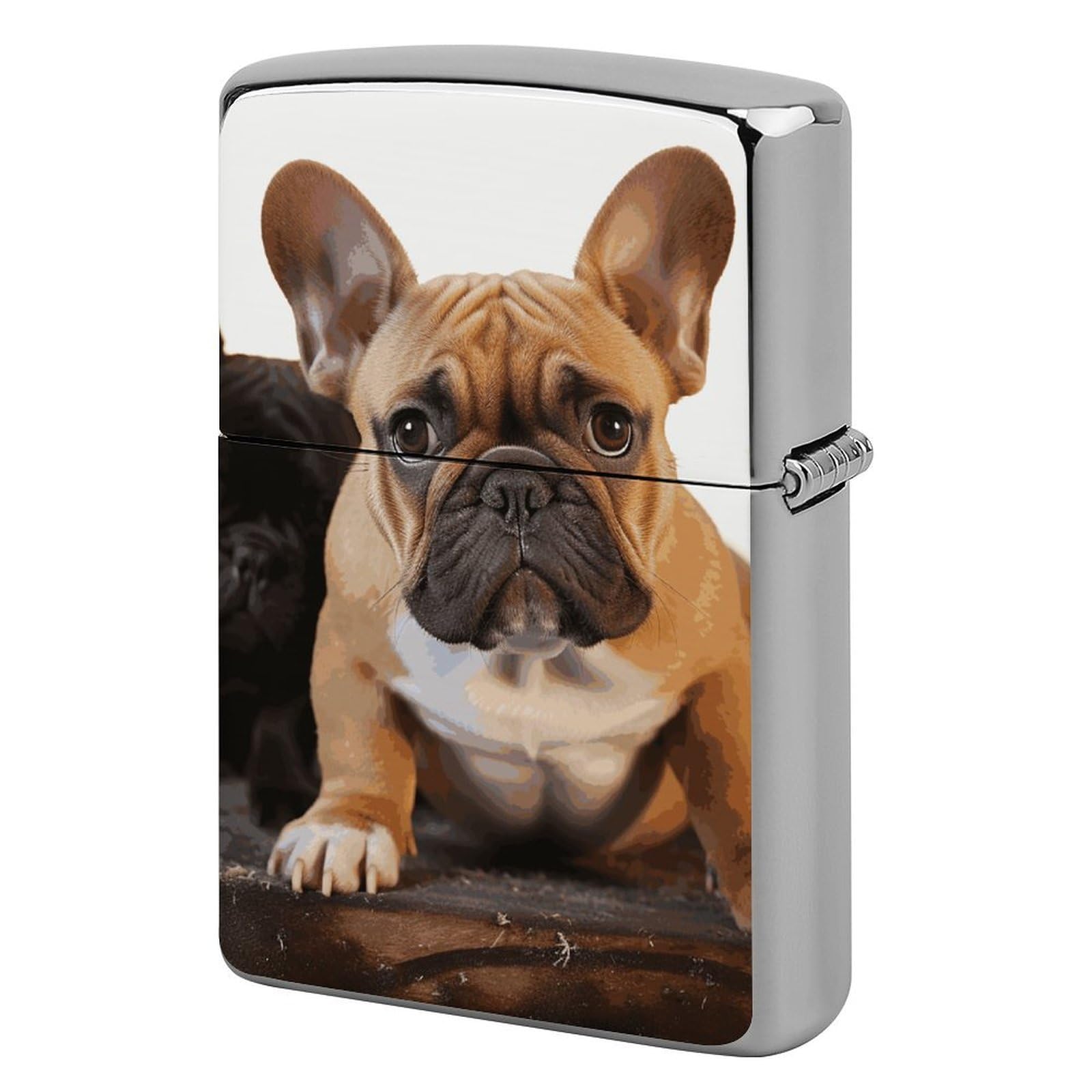 Cute French Bulldog Lighter Case for Men, Personalized Lighter Cover for Valentine's Day Gifts, Flip-Top Lighters Shell for Outdoor, Portable Lighters Protective Sleeve