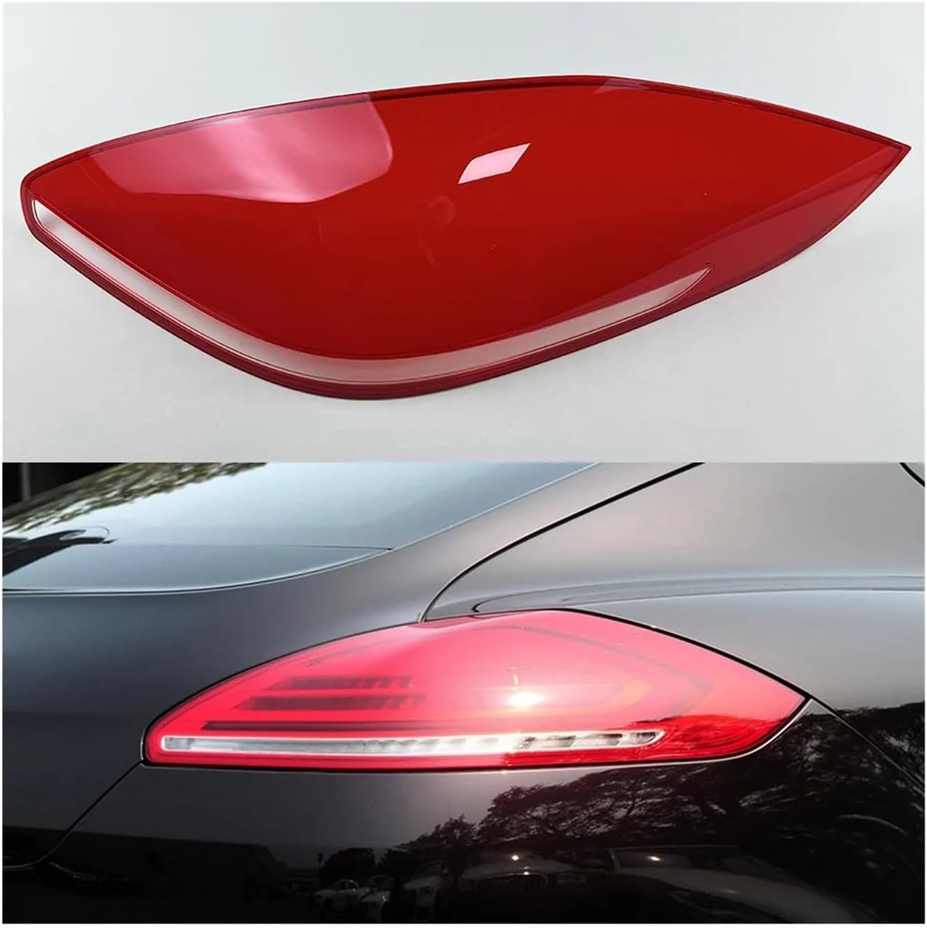 Compatible For Porsche Panamera 2014 2015 2016 Car Rear Taillight Lens Cover Lampshade Glass Lampcover Caps Brake Lights Shell(Left)