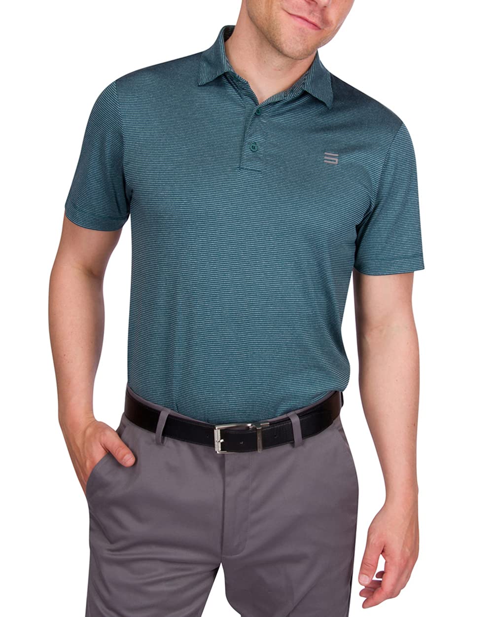 Three Sixty SixGolf Shirts for Men - Men’s Quick Dry Polo Shirt - 4-Way Stretch & UPF 50