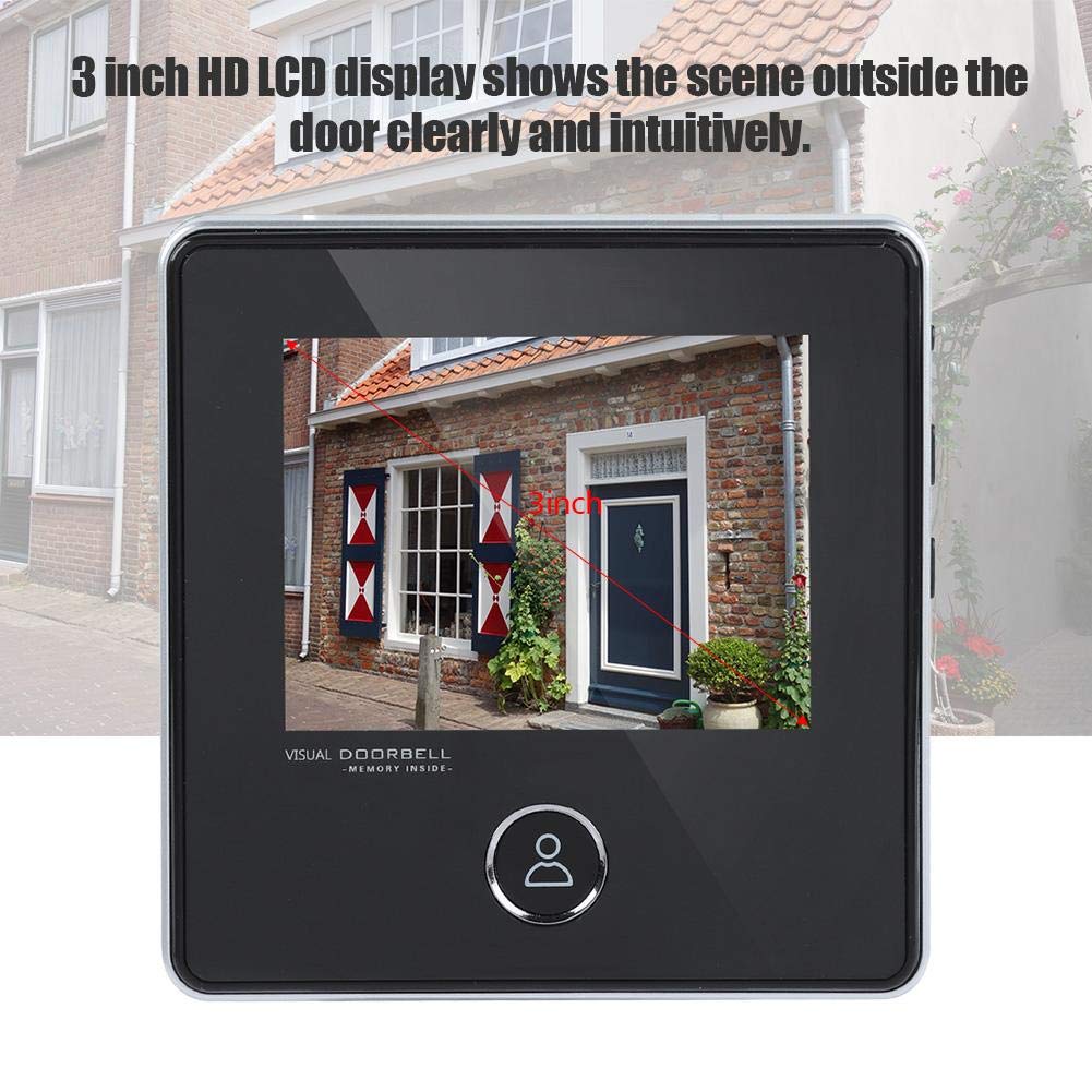 Garsent Digitaler Türspion,SN-DDS 3 Millionen Ultra-High-Definition-Pixel 120-Grad-Betrachtungswinkel 3MP Nachtsicht-Zutrittskontrollkamera mit LCD-Display