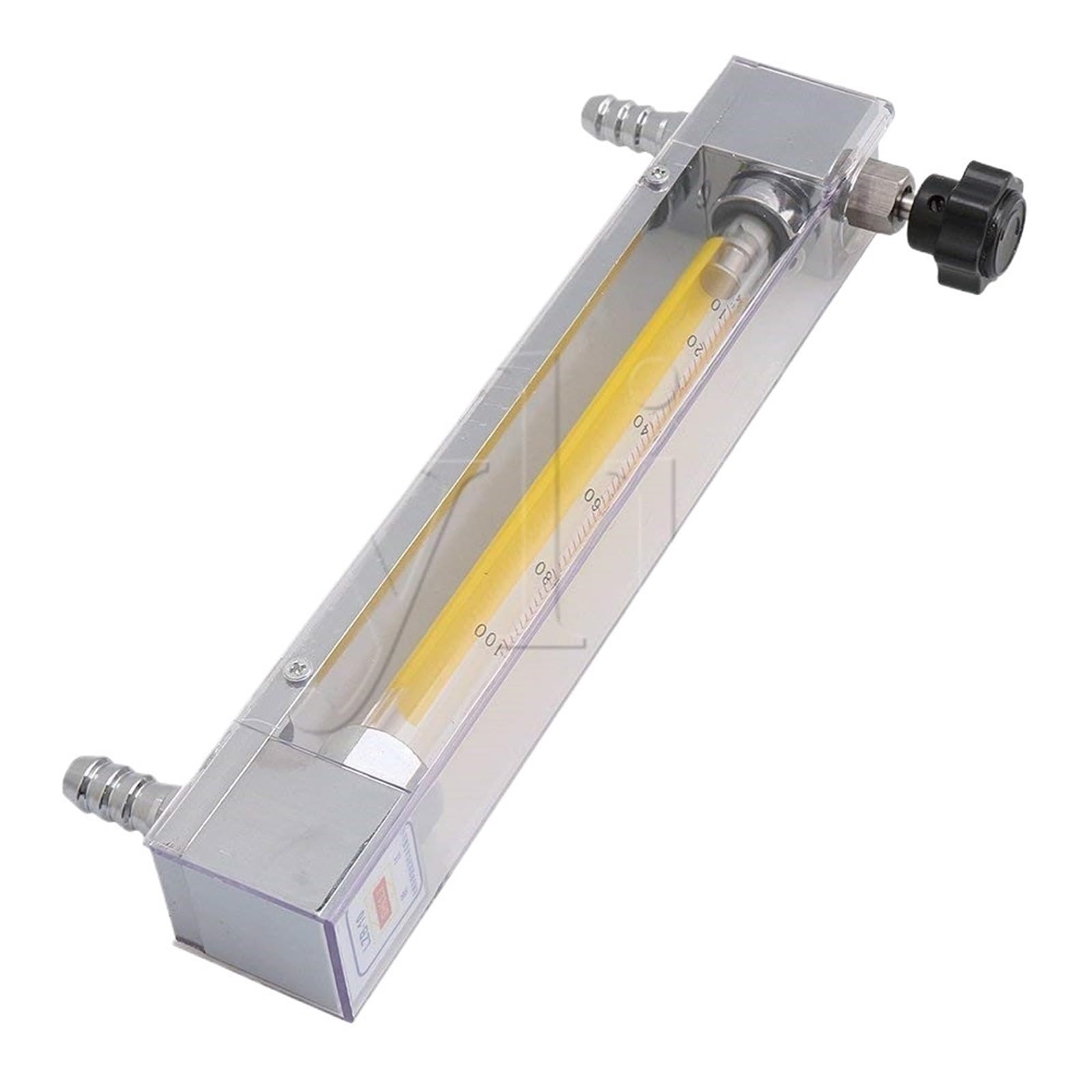 Medidor de flujo de líquido de agua LZB-10 10-100L/h con conector de manguera de 12mm de Metal plateado tubo de plástico