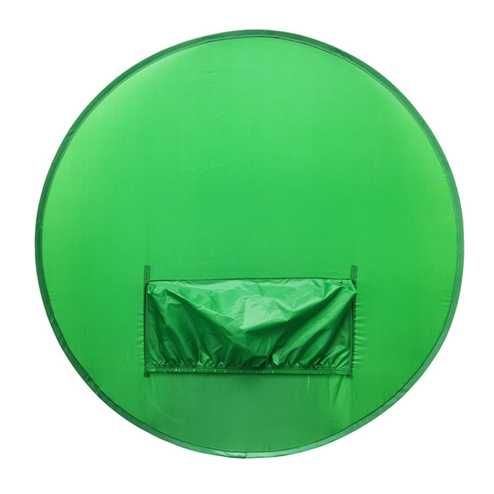 142cm Round Green Screen Backdrop, Folding Green Screen Backdrop with Elastic Cover, Thicker Frame, Light Absorbing Design, for Video Chats, Video Conference, Live Streaming