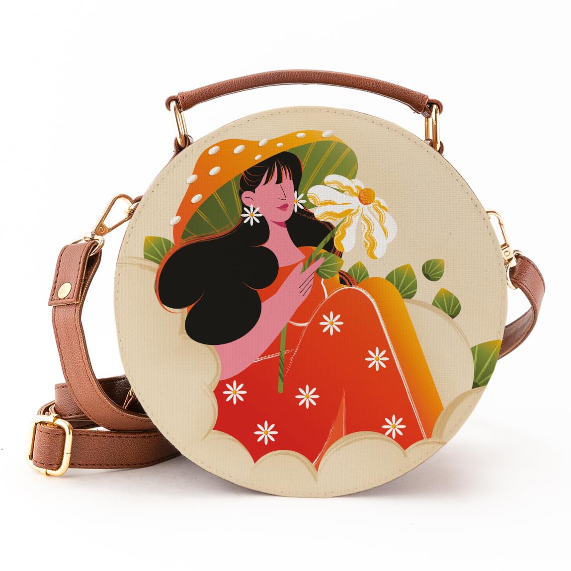 Box Sling Bag for Women Girls| Side Sling Purse with Handle and Detachable Strap | Quirky Travel Crossbody Sling | Birthday Gifts Ideas for Teenager Girl |