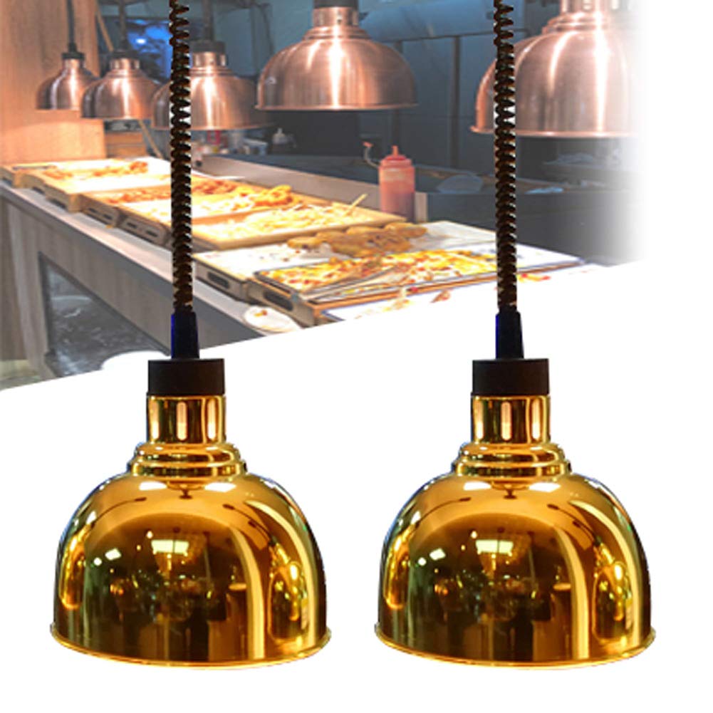 Lampa Grzewcza Do Bufetu, Komercyjna Lampa Grzewcza Do Kuchni Hotelowej, Teleskopowy Żyrandol Z Lampą Grzewczą, Łatwa W Montażu, 2 Sztuki Dekoracji
