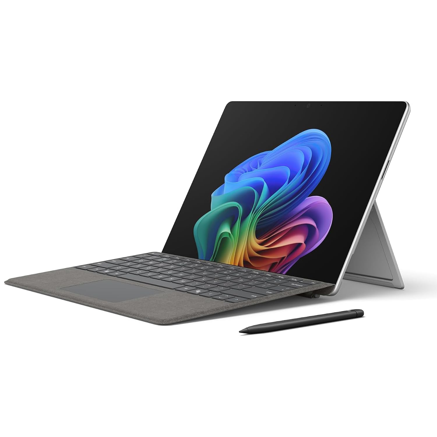 Microsoft Surface Pro (2026), 13-inch Premium Performance 2-in-1 Laptop, Snapdragon X2 Plus Processor, OLED Touchscreen Display, 16GB RAM, 256GB SSD Storage, Win 11, Platinum, Keyboard & Pen Bundle