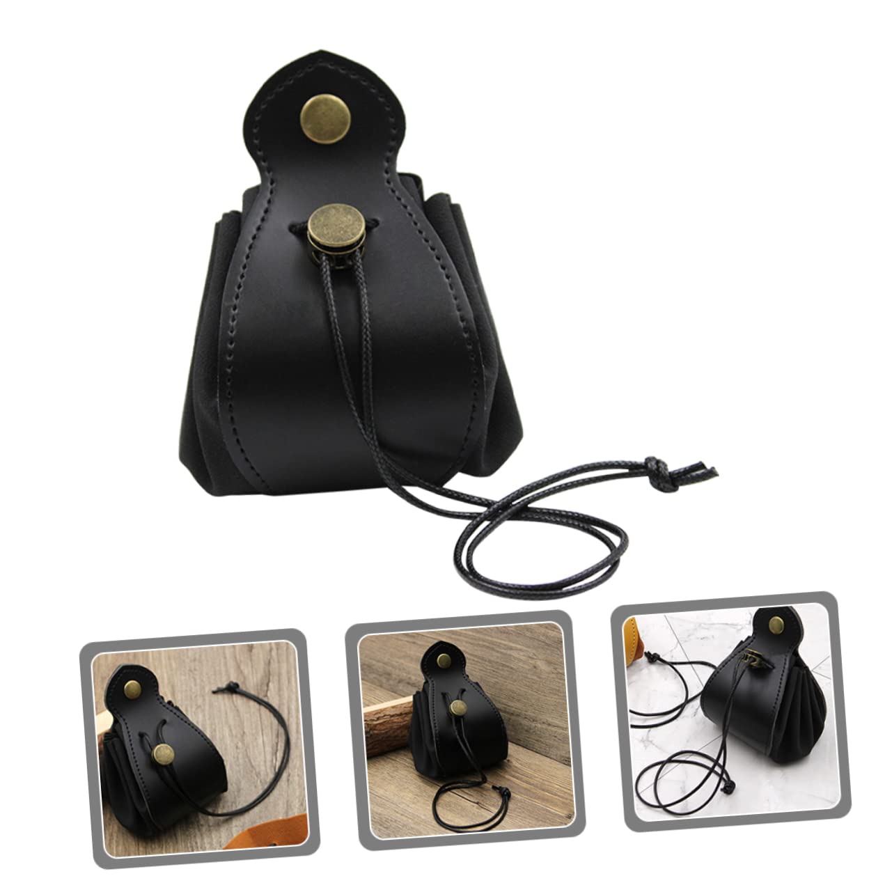 Sosoport 5 Pezzi Custodia Per Dadi Piccolo Compatto Viaggio Borsa Di Stoccaggio Dei Dadi Custodia Marsupio Buste Gioco Sacchetto Di Perline Di Gioco Polvere Vassoio Pelle