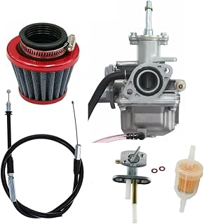 Carburetor For Yamaha Champ 100 YFM 100 Badger 80 YFM 80 Raptor 50 YFM50R Carb w/Fuel Filter Air Filter Fuel Valve Petcock Throttle Cable ATV Quad