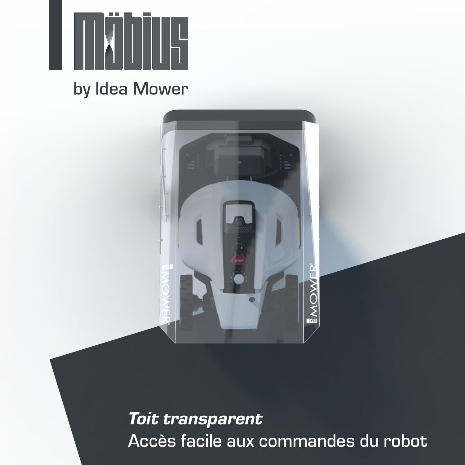 Garage pour Robot Tondeuse Mobius, Compatible avec Mammotion Yuka, Couverture Contre Les intempéries en Polycarbonate