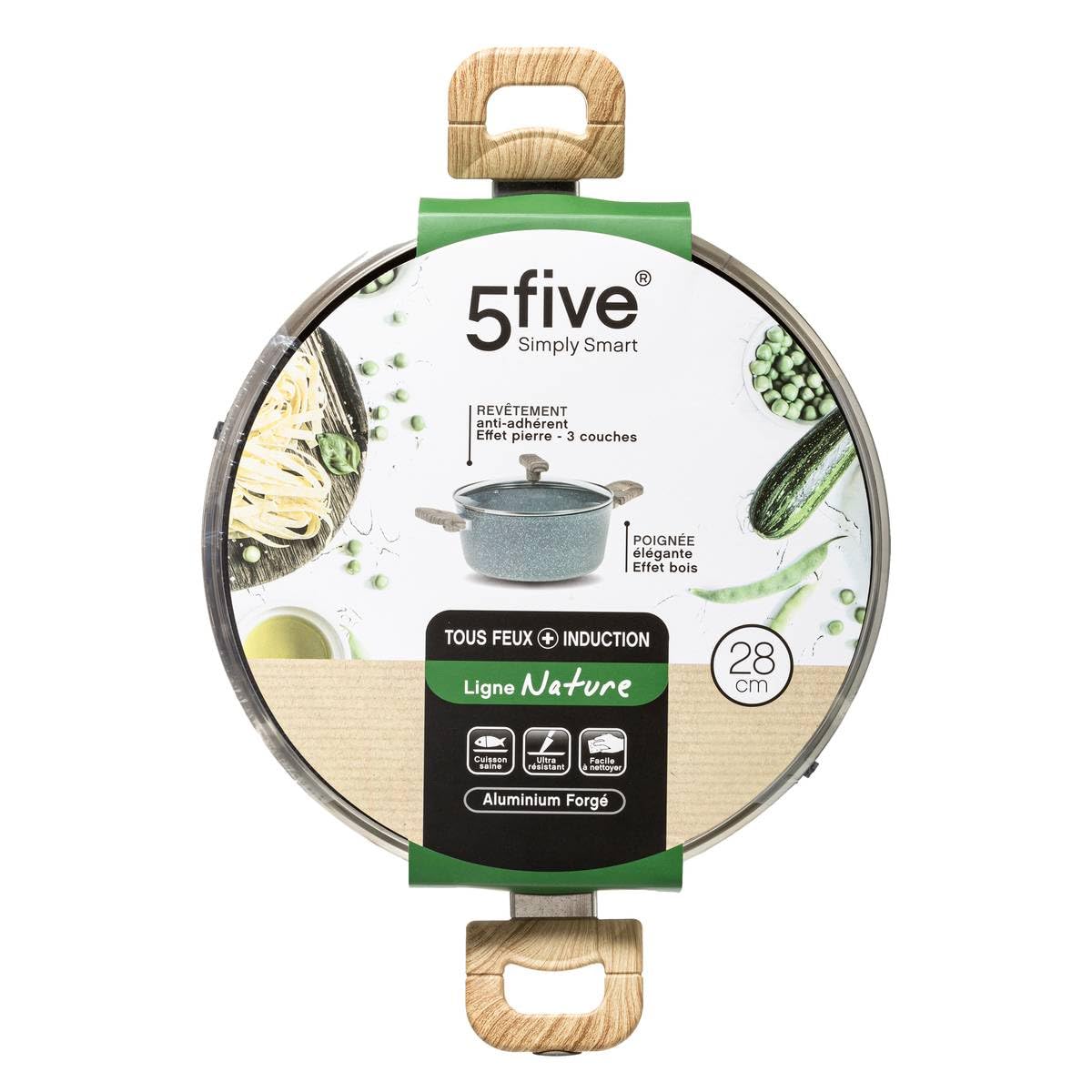 5five - faitout aluminium forgé nature 28cm