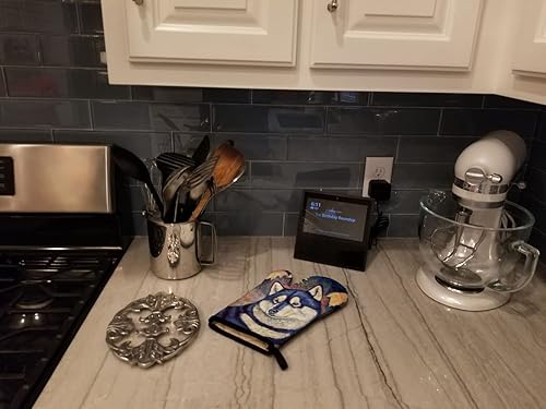 Miniatura 3 de Caroline's Treasures 7173OVMT - Manopla de horno de hojas de otoño de Husky siberiano, resistente al calor, grueso para sartenes calientes y horno,