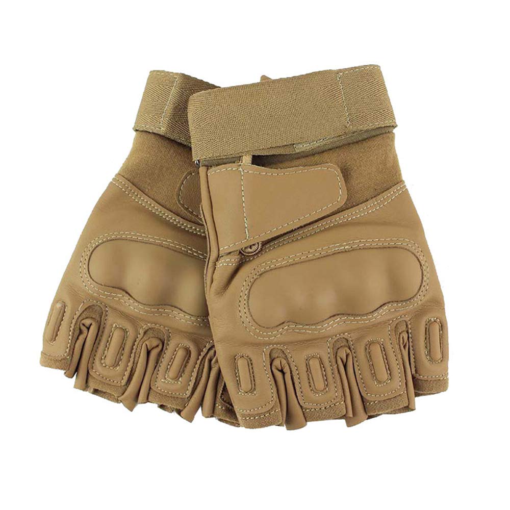 Outdoor Sports Motorcycle Cycling Gloves Airsoft Shooting Hunting Tactical Gloves - Tan - M