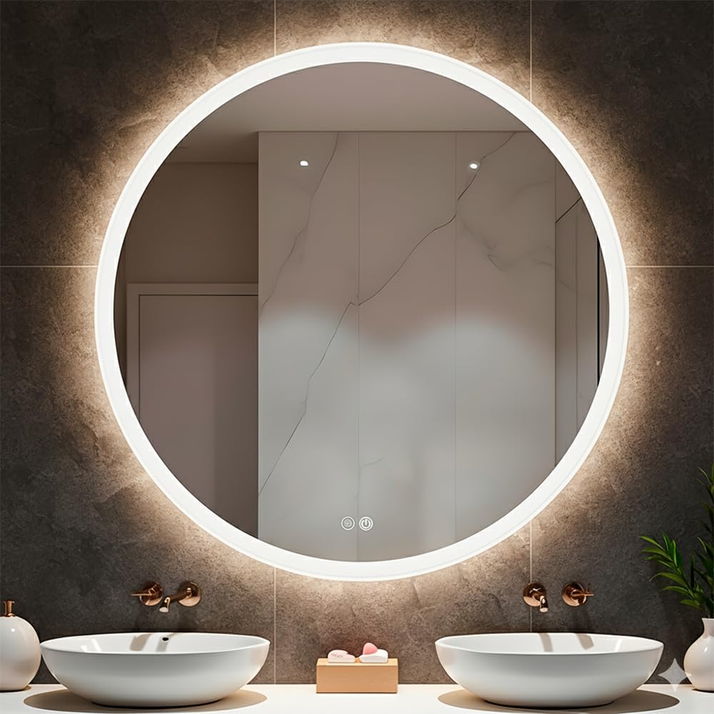 Marcanti Espejo Baño con Luz LED Regulable 80 cm Antivaho Interruptor Táctil Brillo Ajustable Memoria