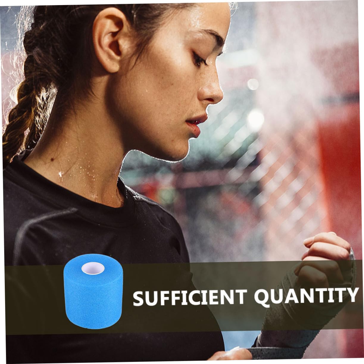 ibasenice Badminton Griff Wickeln Tennis Ausbildung Schutzfolien Gelenkschoner Muskelverband Sport Accessoires Tragbares Athletentape Gelenkschutzbandagen Schwamm Blue