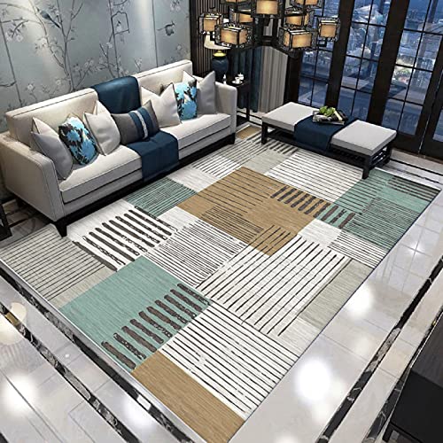 Tapis géométrique moderne antidérapant de salon ou chambre lavable 60x90