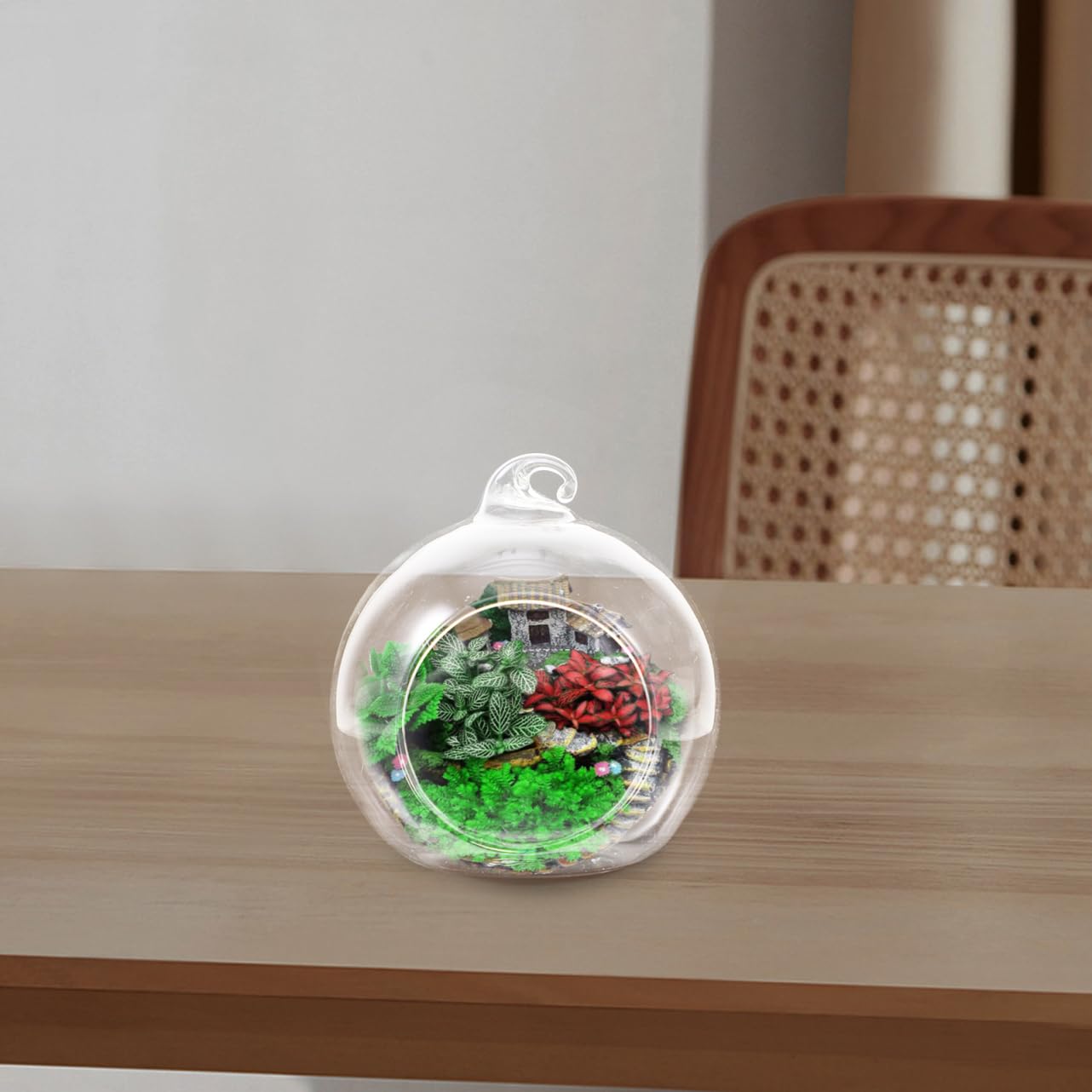 Supvox 12 Stück Hänge Terrarium aus Glas Kreative Kugelförmige Pflanzgefäße mit Glatter Oberfläche zum Dekorieren und Aufhängen für Moos und Mikro Landschaften