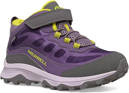 Merrell Botas de senderismo impermeables Moab Speed con cierre alternativo medio para niños