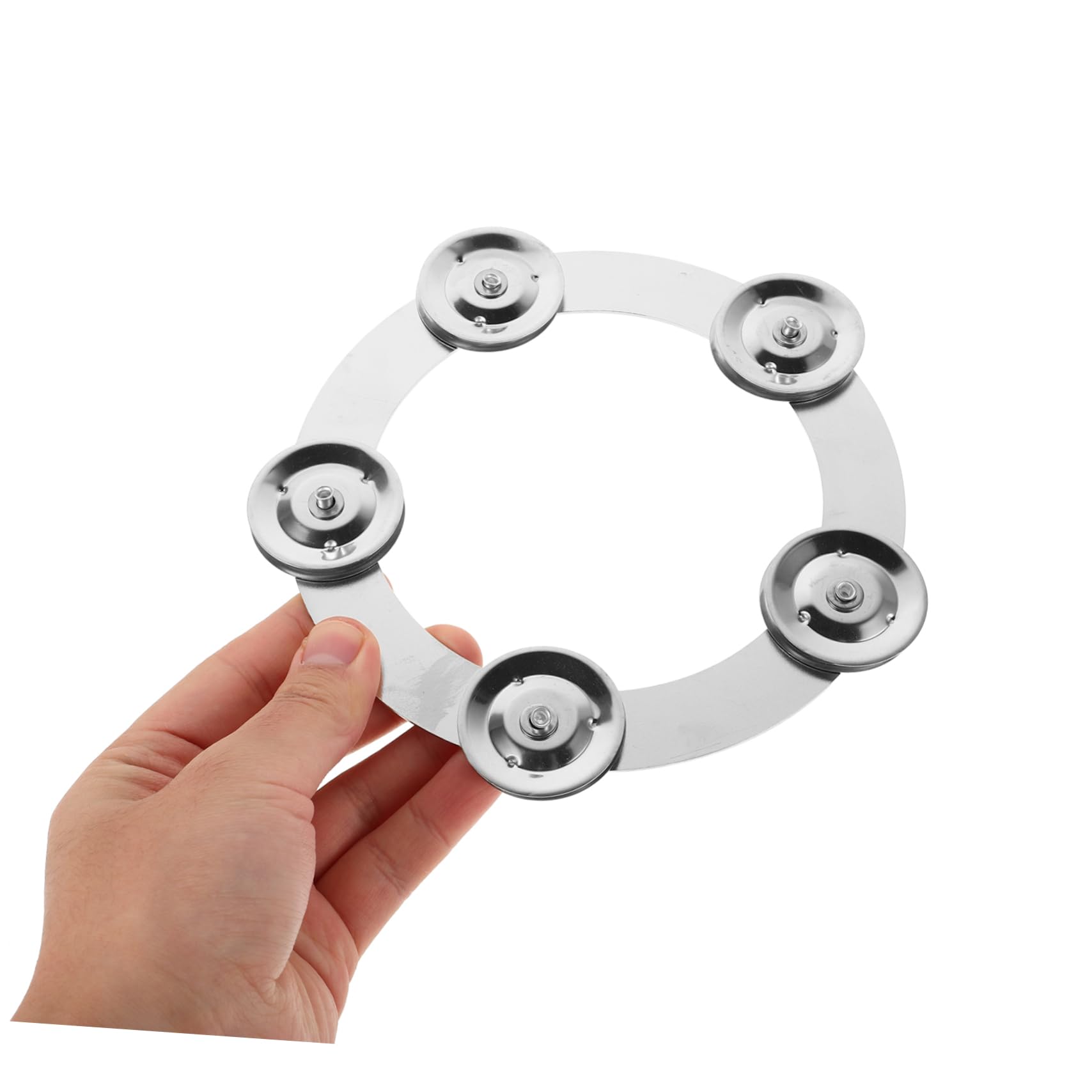 Anillo de Pandereta Metálico para Platillo Splash de Batería, Mejora Efectos de Sonido y Calidad Acústica para Bateristas Profesionales y Prácticas