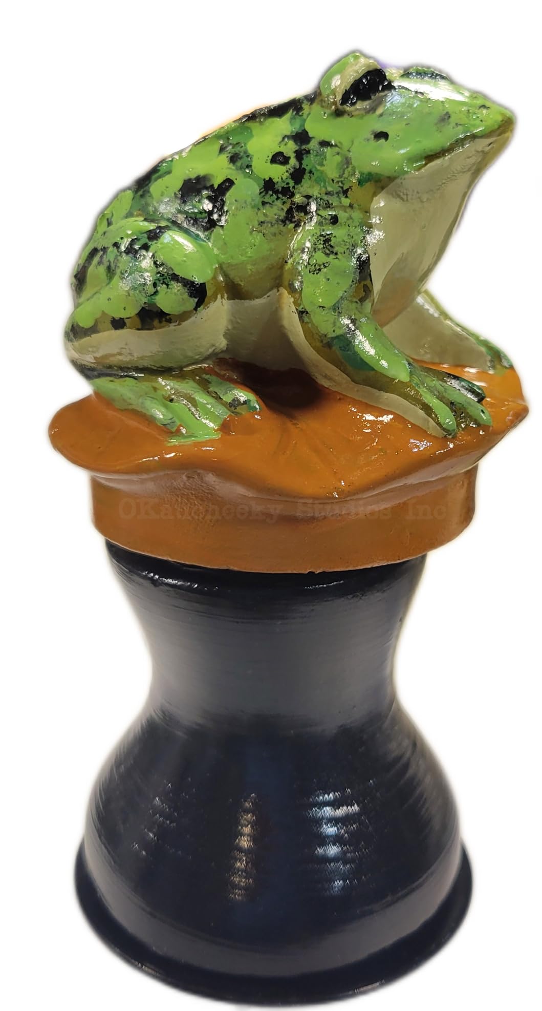 OKaucheeky, Decorative, Heavy-Duty, Steel, Rolling Hose Guide. Each Created as an Original Work of Art. 100% Hand-Painted and Made in The USA by a Women-Owned, Small Business. Frog