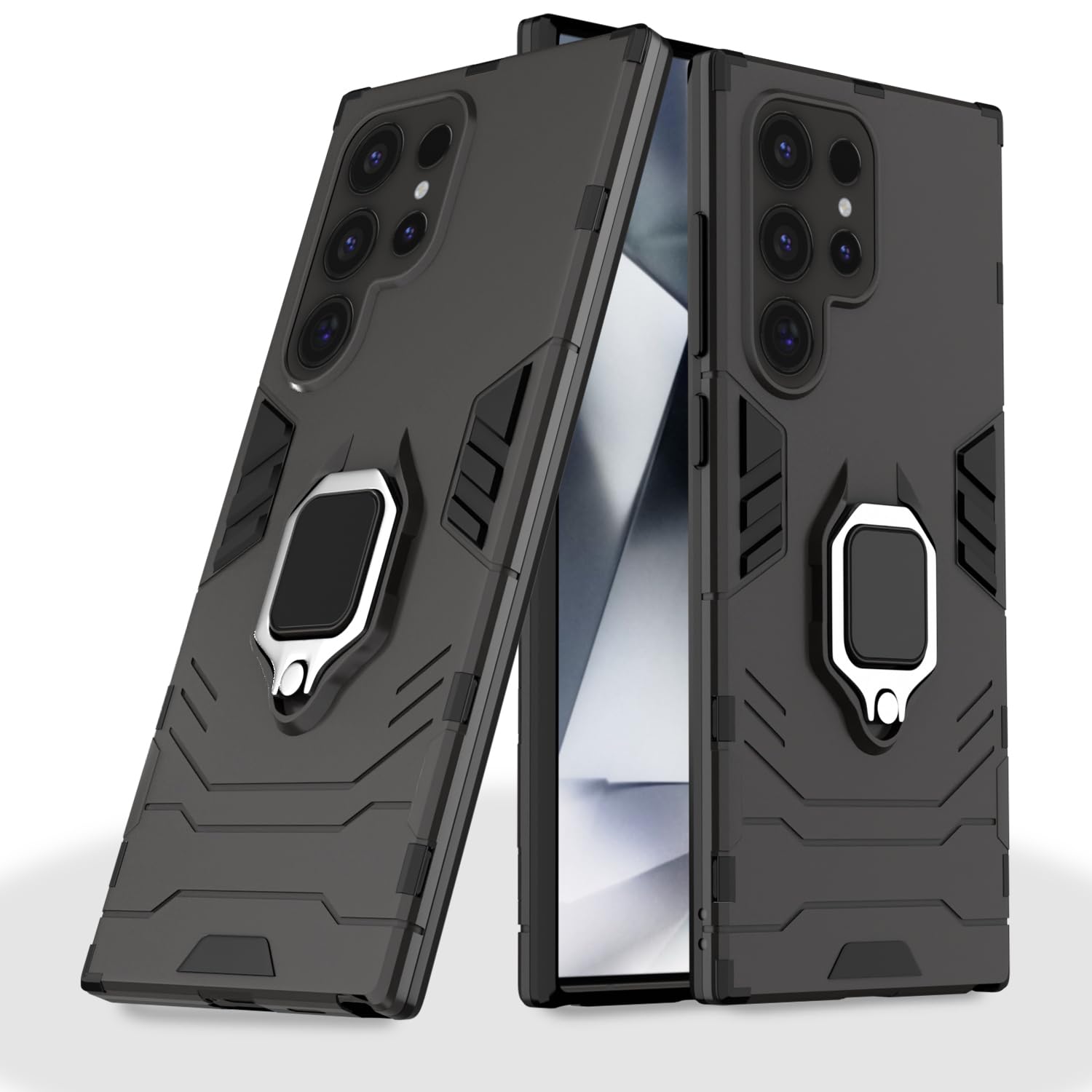 Pikkme Samsung Galaxy S24 Ultra 5G Back Cover | D5 Tough Armor Bumper | 360 Protection Case | Ring Holder Stand Case for Samsung Galaxy S24 Ultra 5G (Black) (B0D333GHJN) Amazon Price History, Amazon Price Tracker