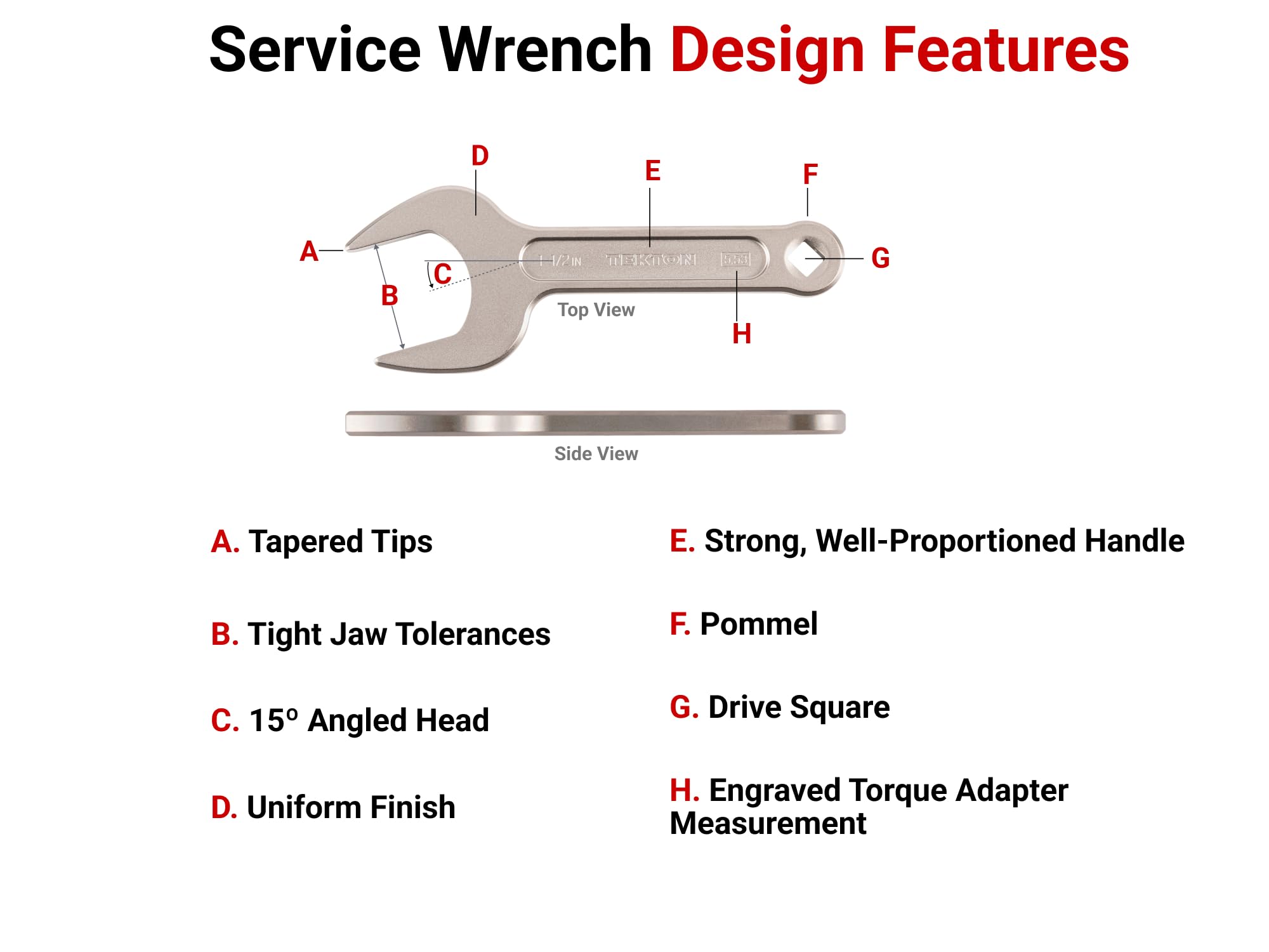 Tekton 46mm Service Wrench - Made in USA -5