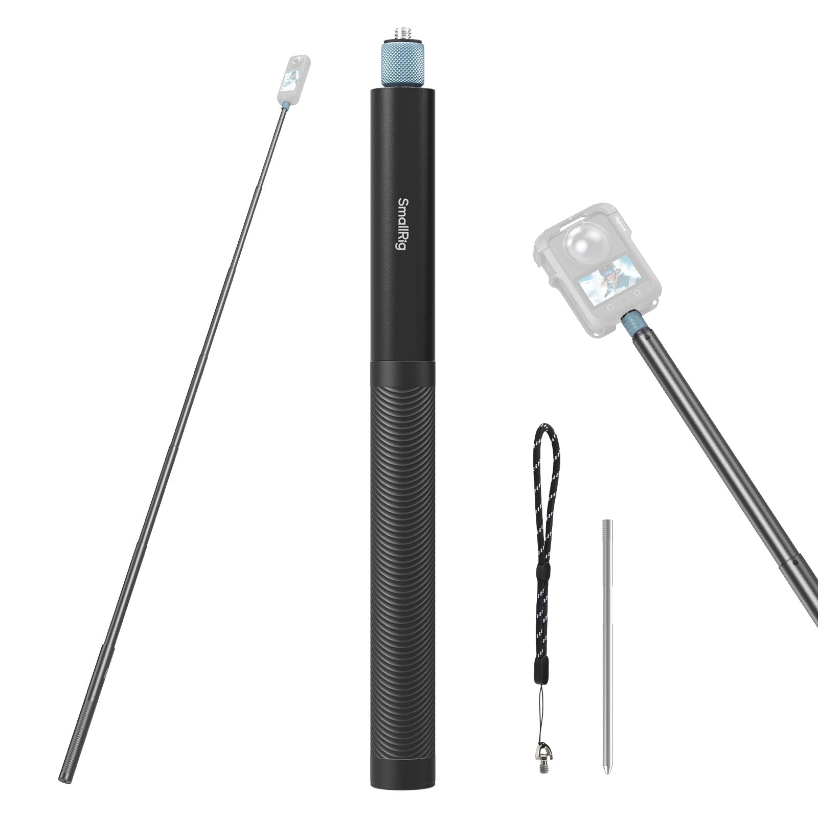 Amazon | SmallRig 自撮り棒 150cm 伸縮式 見えない自撮り Insta360 X5