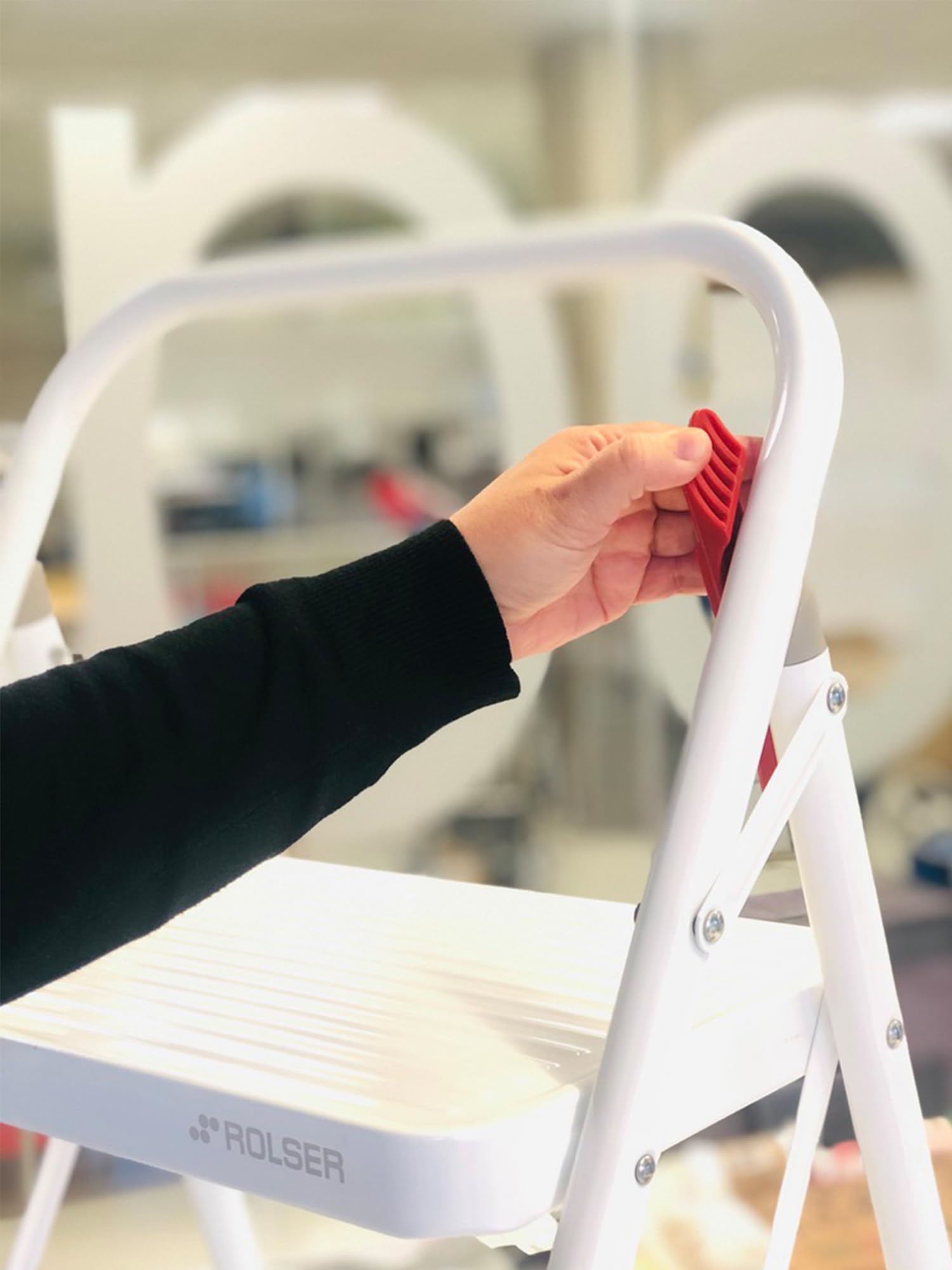 Taburete Plegable Rolser M10 UNE - Blanco
