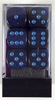 DND Dice Set - Chessex D&D Dice - 16mm Speckled Cobalt Plastic Polyhedral Dice Set-Dungeons and Dragons Dice Includes 12 Dice â€“ D6,Various,CHX25707