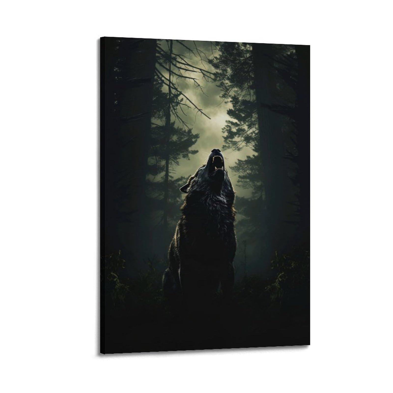 ZSZWHJ Animal Poster Wolves in The Woods Poster Decorative Painting Canvas Wall Posters And Art Picture Print Modern Family Bedroom Decor Posters 24x36inch(60x90cm)