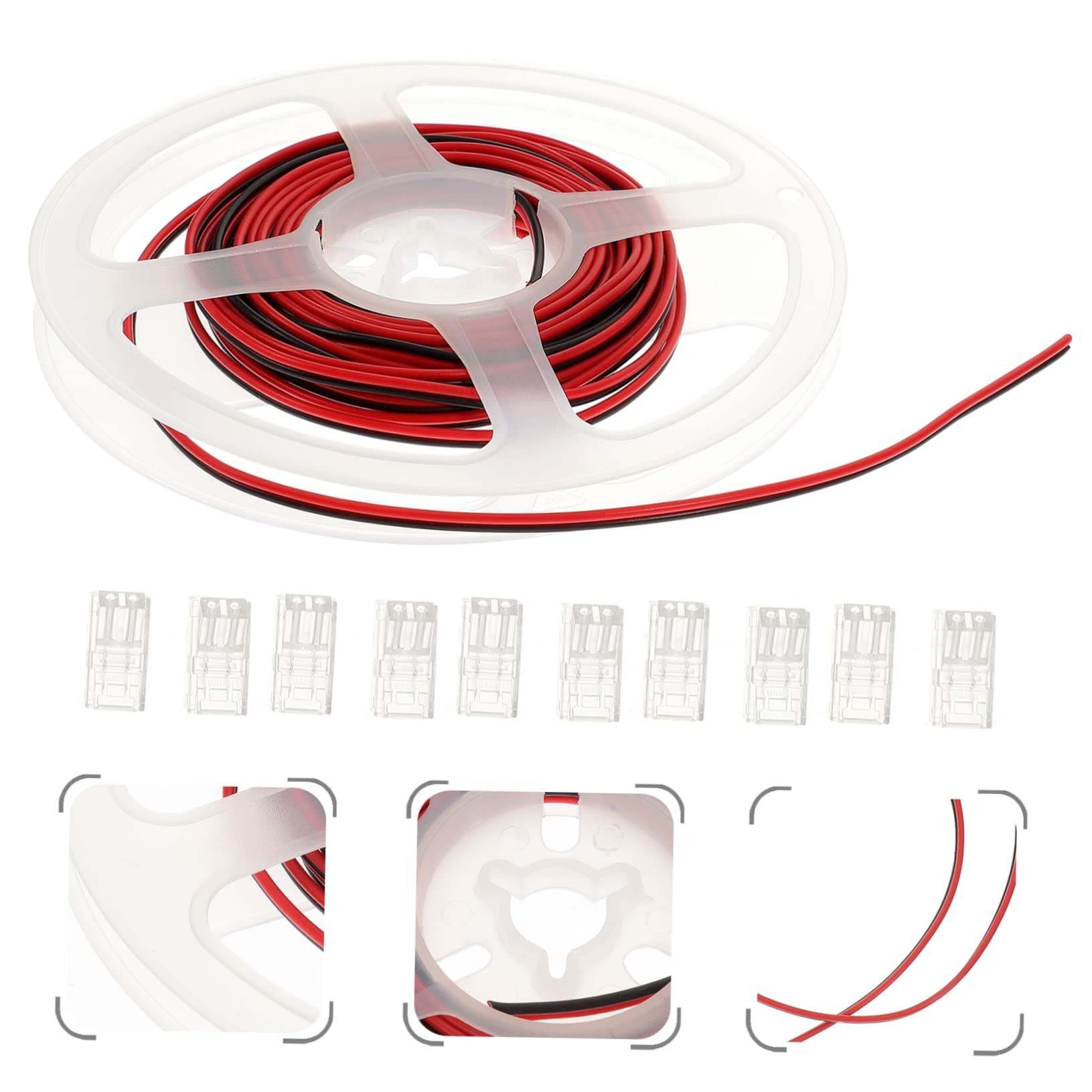 PRETYZOOM 4sätze Pin Lichtverbinder Mit -clips Kabel Und Schraubendreher Für -streifenanschlüsse Installieren Löten