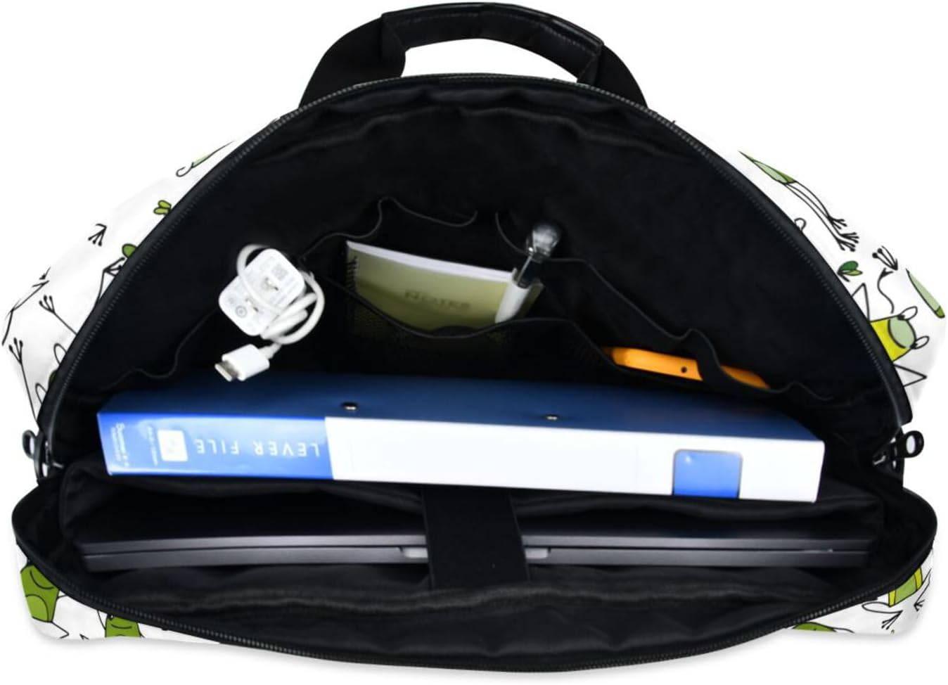 susiyo Laptop Bag Funny Frogs Sketch Briefcases Messenger Shoulder Bags for 15.6 inch Laptop or Tablet