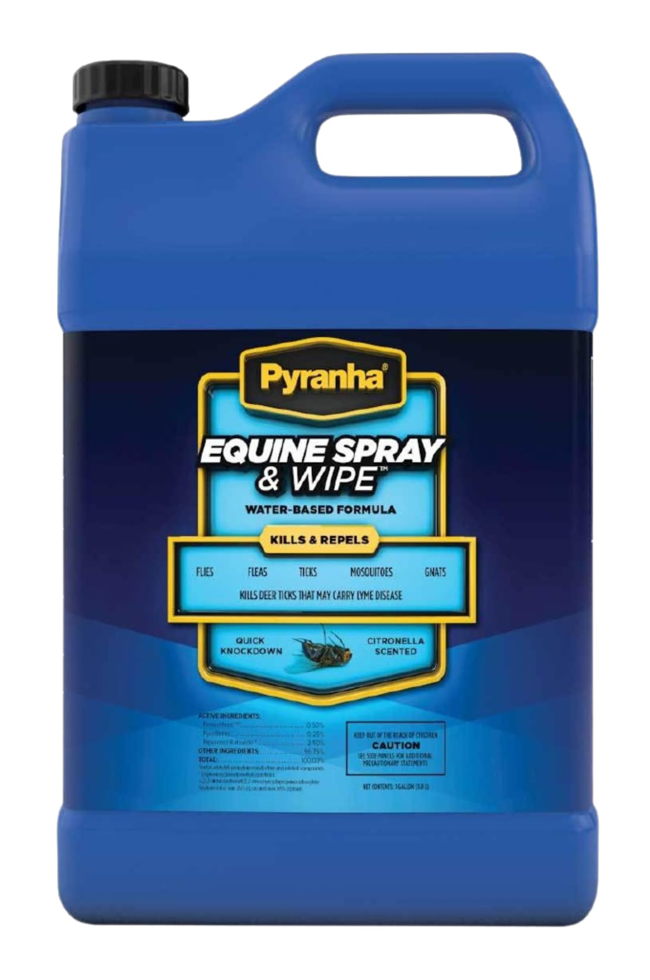 Pyranha Fly Spray, Fly Spray, Fly Spray for Horses, Pyranha Zero-Bite, Pyranha Wipe and Spray, Pyranha Nulli-Fly (Pyranha Wipe & Spray Water Base, Gallon)