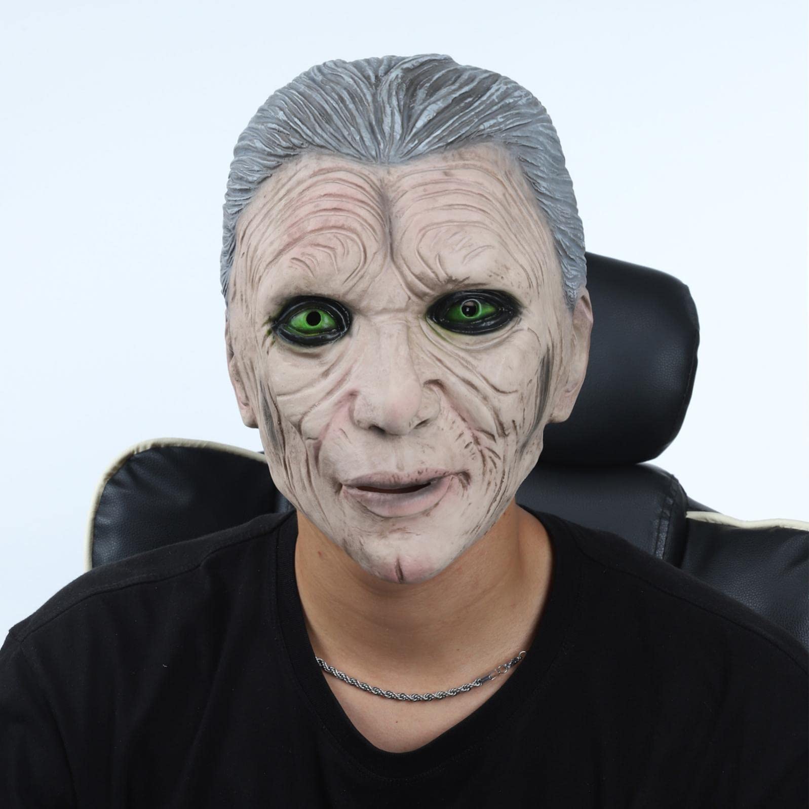 BaoFuBaoMei Upgrade Scary Halloween Mask Realistic Masks Horror Mask Scream Mask Halloween Party Cosplay Costume Props