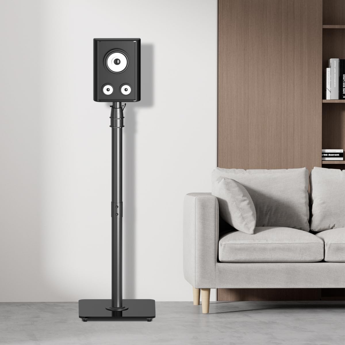Suptek Supporti da pavimento per altoparlanti robusti in coppia Altezza regolabile 86-113 cm 10 kg