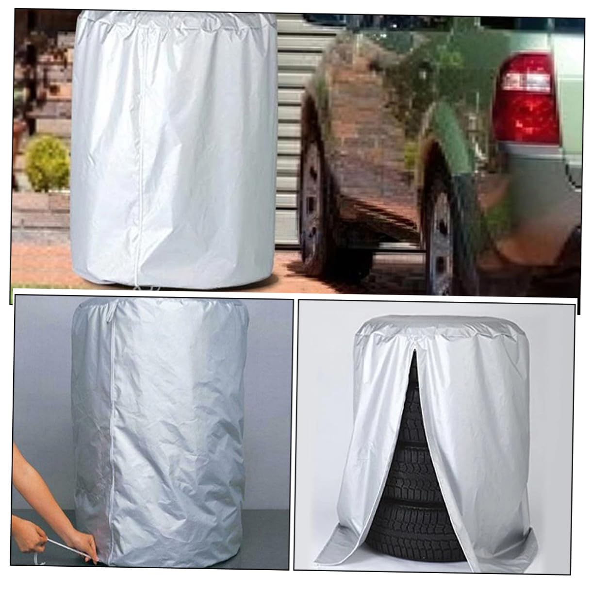 2 Piezas Funda para Rueda de Repuesto y Resistente la Intemperie Cubierta para Neumáticos de SUV Camión Remolque y Autocaravana Protección contra Sol Lluvia y Nieve de Color