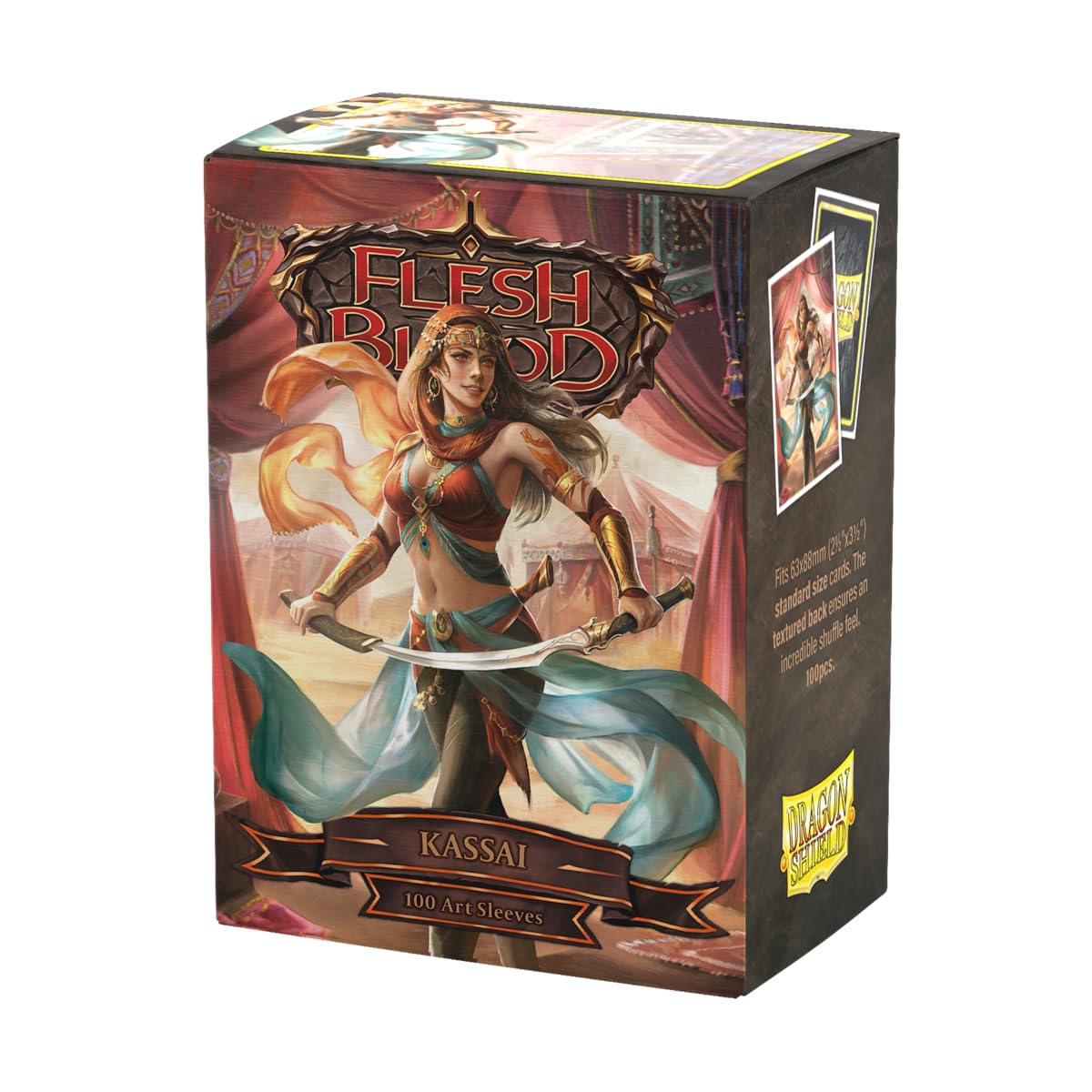 Dragon Shield | Flesh & Blood Art Sleeves | 100 CT - Smooth & Tough Premium TCG Sleeves | Compatible with Pokemon, One Piece & Magic the Gathering | Kassai