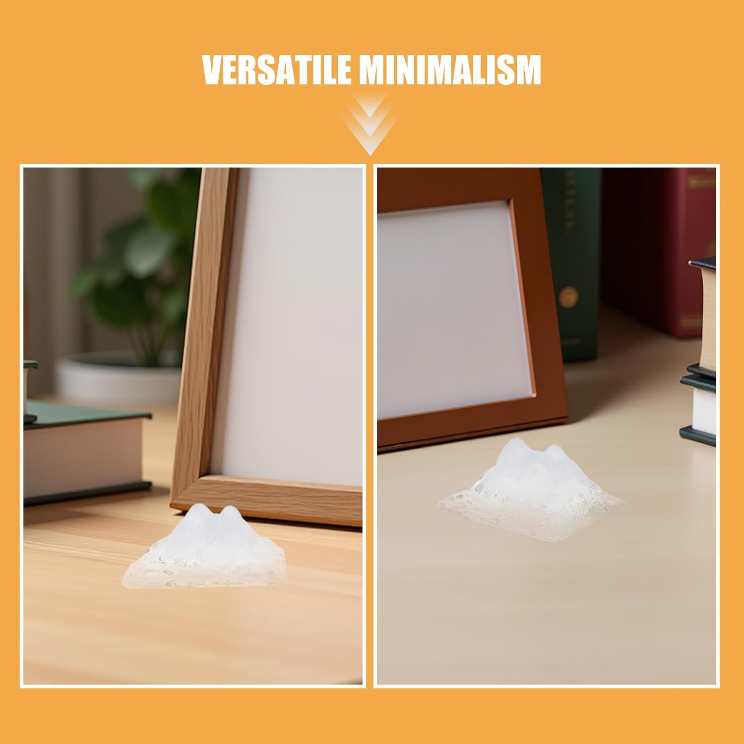 2pcs Artificial Iceberg Figurines, Transparent Crystal Snow Mountain Model, Winter Arctic Table Centerpiece for Home Decoration