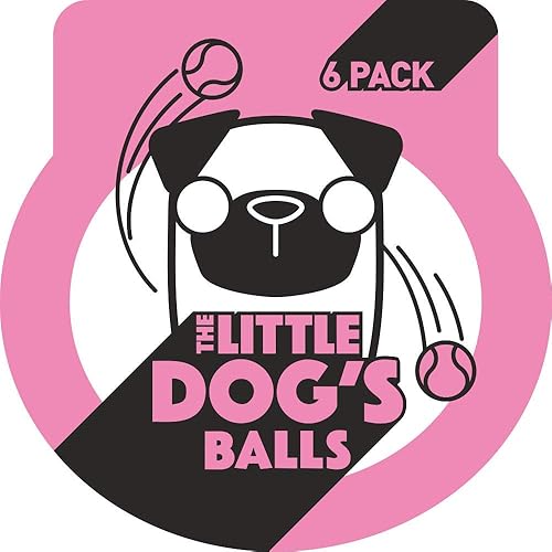Miniatura 7 de The Little Dog's Balls, pelotas de tenis para perros, paquete de 6 unidades, juguete fuerte para entrenamiento de agilidad, entrenamiento de