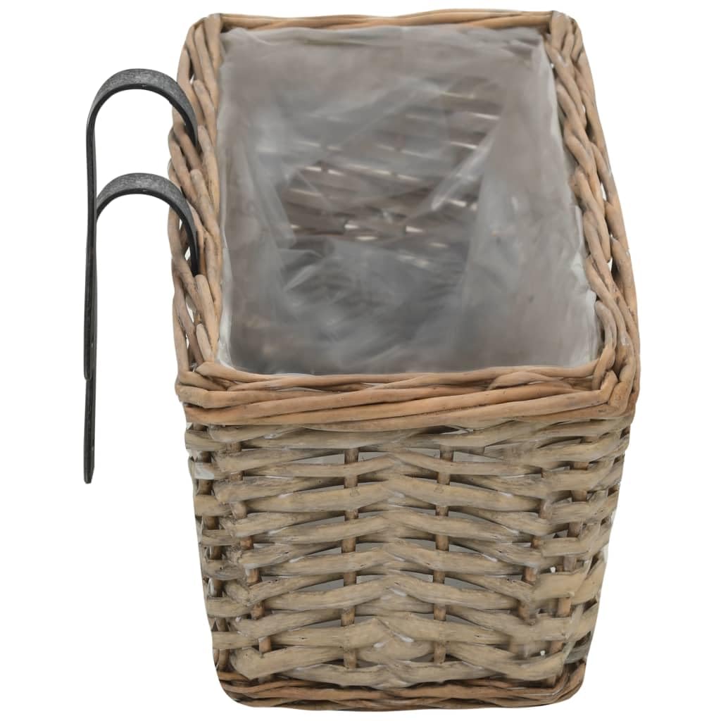 Générique Jardinière de Balcon 2 pcs Osier avec Doublure en PE 60 cm,Jardinage, Pots & Cache-Pots,246829